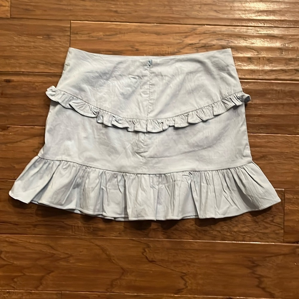 TCEC Blue Ruffle Mini Skirt Size L - Picture 4 of 8
